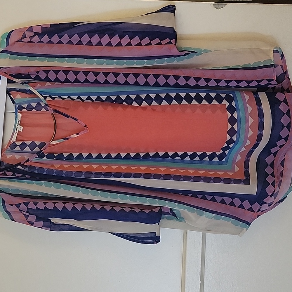 Daniel Rain multi-colored sheer top
